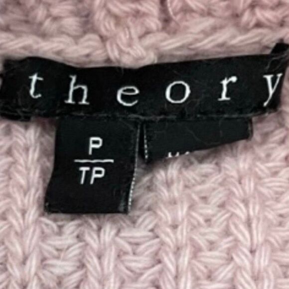 Theory Loryelle Turtleneck Sweater Naven Dust Pink Wool Knit XS - Picture 5 of 10